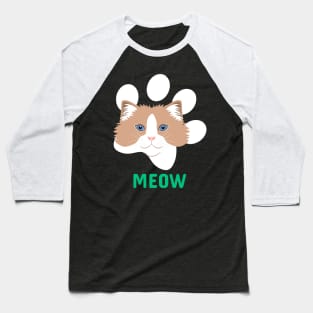 Ragdoll Cat Head Baseball T-Shirt